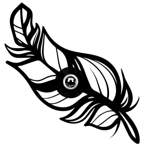 Aplica neagra din metal Feather The Home Collection