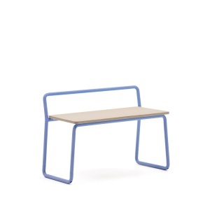 Banca albastra/maro din metal 76 cm Tinn Kave Home