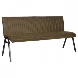 Banca verde army/neagra din microfibre si metal 175 cm Matz LABEL51