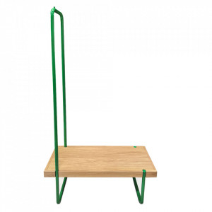 Bancheta cu suport umerase din MDF si metal 90 cm Ben Green Woodman