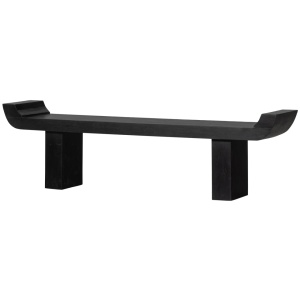 Bancheta neagra 183 cm Lox Woood