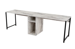 Birou alb/negru din metal 60x240 cm Twin The Home Collection