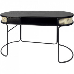 Birou negru din metal 55x140 cm Hoops Versmissen