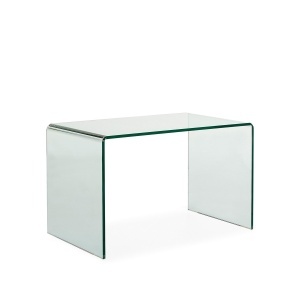 Birou transparent din sticla 70x120 cm Glam Thai Natura