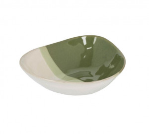 Bol alb/verde din ceramica 19,6x22,4 cm Naara Kave Home