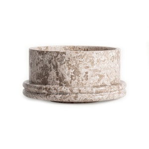 Bol decorativ bej din marmura 30 cm Trava Vical Home