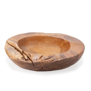 Bol decorativ maro din lemn 40 cm Feria Thai Natura