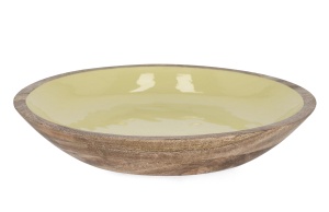 Bol galben/maro din ceramica 38 cm Thara Low Bizzotto