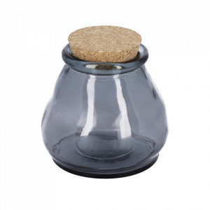 Borcan albastru din sticla reciclata si pluta 800 ml Rohan Kave Home