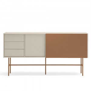 Bufet inferior bej/maro din metal 180 cm Nube Teulat