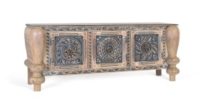 Bufet inferior maro/albastru din lemn 198 cm Shell Giner y Colomer
