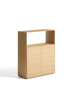 Bufet inferior maro deschis 90 cm Visala Slim Oak Kave Home