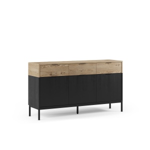 Bufet inferior maro/negru din metal 150 cm Marion The Home Collection