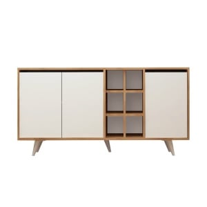 Bufet inferior maro stejar/alb 140 cm Seria The Home Collection
