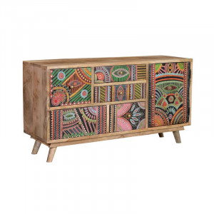 Bufet inferior multicolor din lemn 100 cm Lindos Giner y Colomer