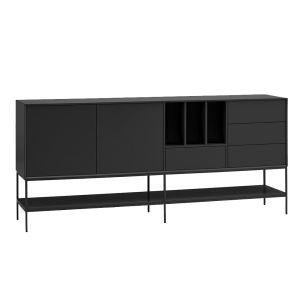 Bufet inferior negru din metal 220 cm Platt Teulat