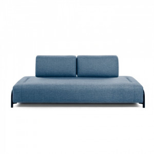 Canapea albastra din textil si lemn pentru 3 persoane Compo Module Kave Home