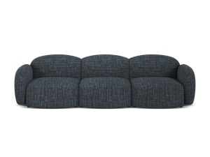 Canapea albastru navy din textil pentru 3 persoane Blair Baltimore Micadoni