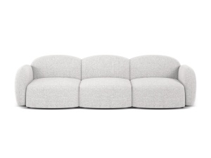 Canapea argintie din textil pentru 3 persoane Blair Eden Micadoni
