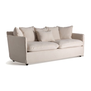 Canapea bej din textil pentru 2 persoane Bardney Vical Home