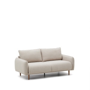 Canapea bej din textil pentru 2 persoane Carlota Kave Home