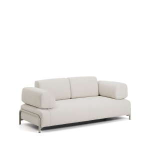 Canapea bej din textil pentru 2 persoane Compo Kave Home