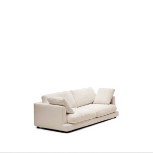 Canapea bej din textil pentru 3 persoane Gala Kave Home