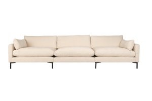 Canapea bej din textil pentru 4,5 persoane Summer Zuiver