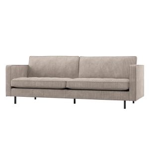 Canapea bej inchis din textil pentru 2,5 persoane Rodeo Classic Rib Woood