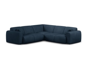 Canapea cu colt albastru royal din textil pentru 5 persoane Molino Chenile Micadoni