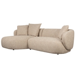 Canapea cu colt din textil maro deschis 236 cm Stones Left Zuiver