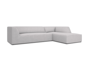 Canapea cu colt gri deschis din textil pentru 4 persoane Ruby Ottawa M Right Micadoni