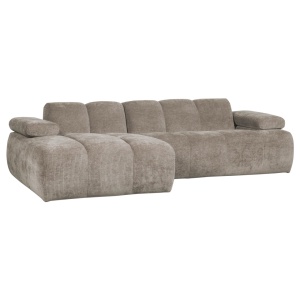 Canapea cu colt gri inchis din textil 284 cm Mojo Rib Left Woood