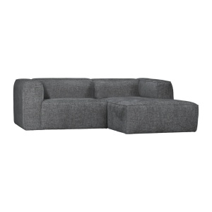 Canapea cu colt gri terrazzo din textil 254 cm Bean Chunky Melange Right Woood