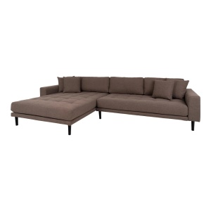 Canapea cu colt maro din textil 290 cm Lido Left House Nordic