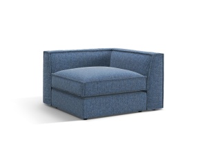 Canapea cu colt modulara albastru inchis din textil pentru 1 persoana Pola Corner Micadoni