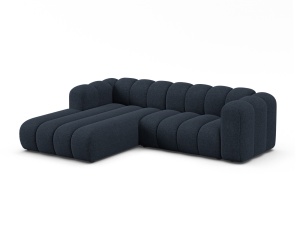 Canapea cu colt modulara albastru navy din textil pentru 4 persoane Lupine M Left Micadoni