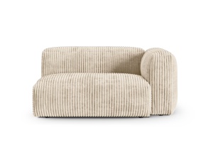 Canapea cu colt modulara bej deschis din textil pentru 1 persoana Martina 160 Right Corduroy XL Micadoni