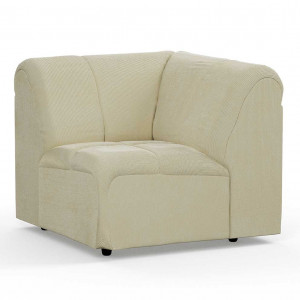 Canapea cu colt modulara bej din textil 98 cm Wave Corner HKliving