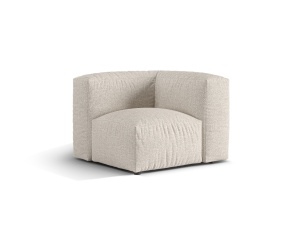 Canapea cu colt modulara bej din textil pentru 1 persoana Martina Boucle Micadoni