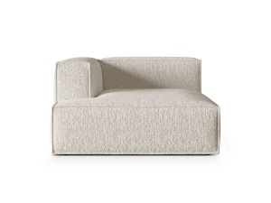 Canapea cu colt modulara bej din textil pentru 1 persoana Nuria 147 Boucle Left Micadoni