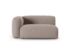 Canapea cu colt modulara bej inchis din textil pentru 1 persoana Martina 160 Left XL Micadoni