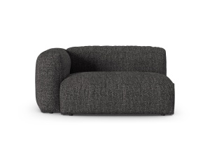 Canapea cu colt modulara gri antracit din textil pentru 1 persoana Martina Boucle 160 Left XL Micadoni