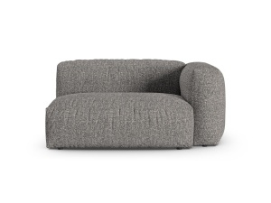 Canapea cu colt modulara gri grafit din textil pentru 1 persoana Martina Boucle 160 Right XL Micadoni