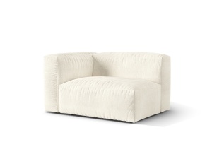 Canapea cu colt modulara ivorie din textil pentru 1 persoana Martina Monet Boucle Left Micadoni