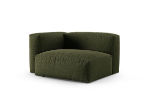 Canapea cu colt modulara verde din textil pentru 1 persoana Martina 120 Left XL Micadoni