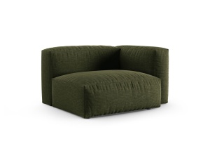 Canapea cu colt modulara verde din textil pentru 1 persoana Martina 120 Right XL Micadoni