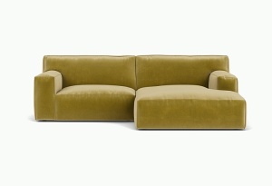 Canapea cu colt verde fistic din textil 240 cm Clay S Right Royal Pistache - 52 FEST