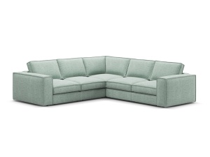 Canapea cu colt verde menta din textil pentru 4 persoane Pola Symmetrical Micadoni