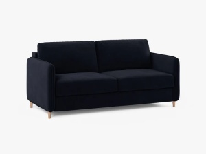 Canapea extensibila albastru royal din catifea pentru 3 persoane Simo Salvador Micadoni